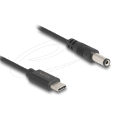 Cablu Delock 85397, USB-C male - DC 5.5 x 2.1 mm male, 1 m, Black