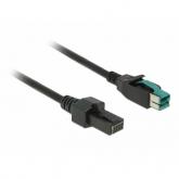 Cablu Delock 85483, PoweredUSB male - 2x4-pin male, 2m, Black