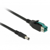 Cablu Delock 85498, PoweredUSB male - 5.5 x 2.1 mm male, 2m, Black