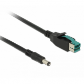 Cablu Delock 85499, PoweredUSB male - 5.5 x 2.1mm male, 3m, Black