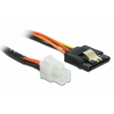 Cablu alimentare Delock 85519, P4 4 pini male - SATA 15 pini male, 0.20 m, Black