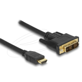 Cablu Delock 85581, DVI male - HDMI male, 0.5 m, Black