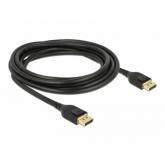 Cablu Delock 85661, DisplayPort male - DisplayPort male, 3m, Black