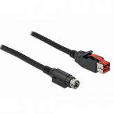 Cablu Delock 85948, PoweredUSB male - Mini-DIN 3 pin male, 4m, Black
