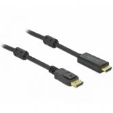 Cablu Delock 85955, DisplayPort male - HDMI male, 1m, Black