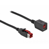 Cablu Delock 85985, PoweredUSB male - PoweredUSB female, 1m, Black