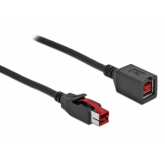 Cablu Delock 85989, PoweredUSB male - PoweredUSB female, 5m, Black