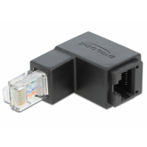 Adaptor Delock 86423, RJ45 male - RJ45 female, Black