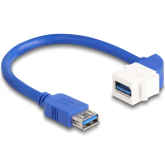 Cablu Delock 86964, USB-A female - USB-A female, 0.20m, Blue