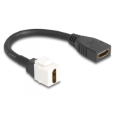 Cablu Delock 86973, HDMI female - HDMI female, 0.20m, Black