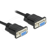 Cablu Delock 87525, Serial female - Serial female, 10 m, Black