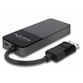 Splitter Delock 87737, 3x DisplayPort, Black