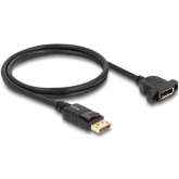 Cablu Delock 87825, DisplayPort  female - DisplayPort male, 1m, Black