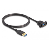 Cablu Delock 87855, USB-A male female - USB-B male, 1m, Black