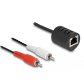 Adaptor Delock 87857, RJ45 female - 2 x RCA, 0.50m, Black