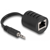 Adaptor 87858, RJ45 female - 3.5mm jack male, 0.5m, Black