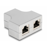 Adaptor Splitter Delock 87860, 2x RJ45 - 1x RJ45, Silver