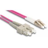 Patch Cord Fibra Optica Delock 87916, Multi-Mode, OM4, Duplex LC - Duplex SC, 1 m