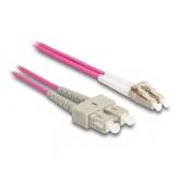 Patch Cord Delock 87918, LC Duplex - SC Duplex, 3m, Violet