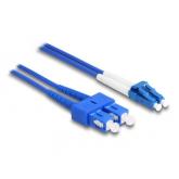 Patch Cord Delock 87922, LC Duplex - SC Duplex, 1m, Blue