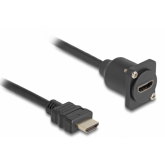 Cablu Delock 87966, HDMI female - HDMI male, 0.20m, Black