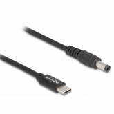 Cablu Delock 87977, USB-C male - 5.5 x 2.1 mm male, 1.5m, Black