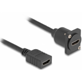 Cablu Delock 87982, HDMI female - HDMI female, 0.20m, Black