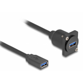 Cablu Delock 87983, USB-A female - USB-A female, 0.2m, Black