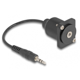 Cablu Delock 88150, 3.5mm female - 3.5mm male, 0.20m, Black