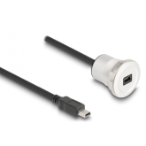 Cablu Delock 88186, USB 2.0 male - Mini-B male, 0.30m, Black