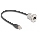 Cablu Delock 88187, RJ45 male - RJ45 female, 0.30m, Black