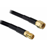 Cablu Delock 89434, RP-SMA male - RP-SMA male, 15m, Black