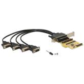 Adaptor PCI-Express Delock 89447, PCI Express x1 - 4x Serial RS-232