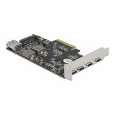 Adaptor PCI-Express Delock 90059, PCI Express x4 - 4x USB-C - 1x USB-A