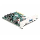 Adaptor PCI-Express Delock 90107, PCI Express x4 - 1x USB-A - 1x USB-C