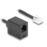 Cablu Delock 90119, RJ11 female - RJ11 male, 10m, Black