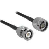 Cablu antena Delock 90425, N plug - BNC plug, 10m, Black