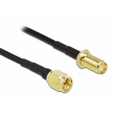 Cablu antena Delock 90442, SMA plug - SMA plug, 2m, Black