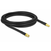 Cablu Antena Delock 90464, RP-SMA female - RP-SMA male, 2m, Black
