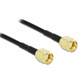 Cablu Antena Delock 90474, RP-SMA - RP-SMA, 5m, Black