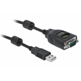 Cablu Delock 90497, USB-A male - Serial DB9, 2m, Black