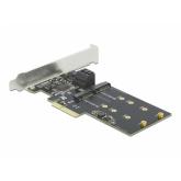 Adaptor PCI-Express Delock 90499, PCI Express x4 - 3x SATA + 2x M.2