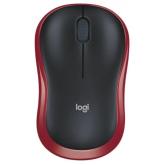 Mouse Optic Logitech M185 910-002237, USB Wireless, Black-Red