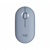 Mouse Optic Logitech Pebble M350, Bluetooth/USB Wireless, Blue-Grey