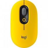Mouse optic Logitech POP Emoji, USB Wireless/Bluetooth, Blast Yellow