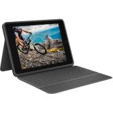 Husa cu tastatura Logitech Rugged Folio pentru IPad (7gen) de 10.2inch, Layout UK, Black