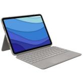 Husa cu tastatura Logitech Combo Touch cu tastatura pentru iPad Pro 1/2/3th gen de 11inch, Layout US, Sand