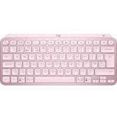 Tastatura Wireless Logitech MX Keys Mini, White LED, Bluetooth, Layout UK, Rose