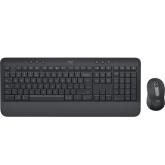 Kit Wireless Logitech MK650 - Tastatura, USB, Graphite + Mouse Optic, USB Wireless, Graphite