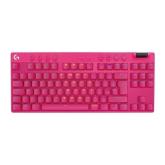 Tastatura Logitech G PRO X TKL Tactile, RGB LED, USB Wireless/Bluetooth, Layout US, Magenta